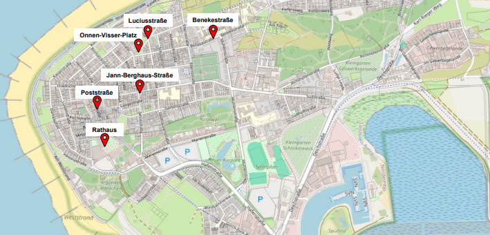 Ausserdem finden Raucher noch Sammelboxen in der Nordhelm Siedlung, am Hafen, am Leuchtturm und am Osthellerparkplatz.